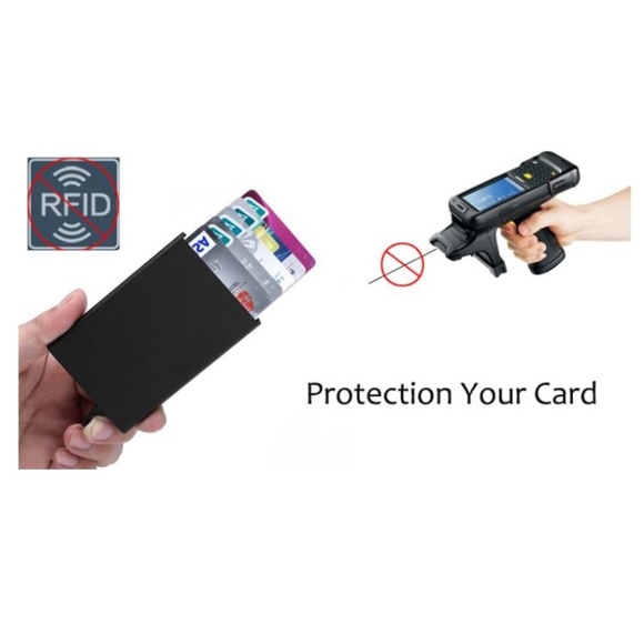 NEW RFID Blocking Card Wallet (Black/Silver) - Picture 5 of 8